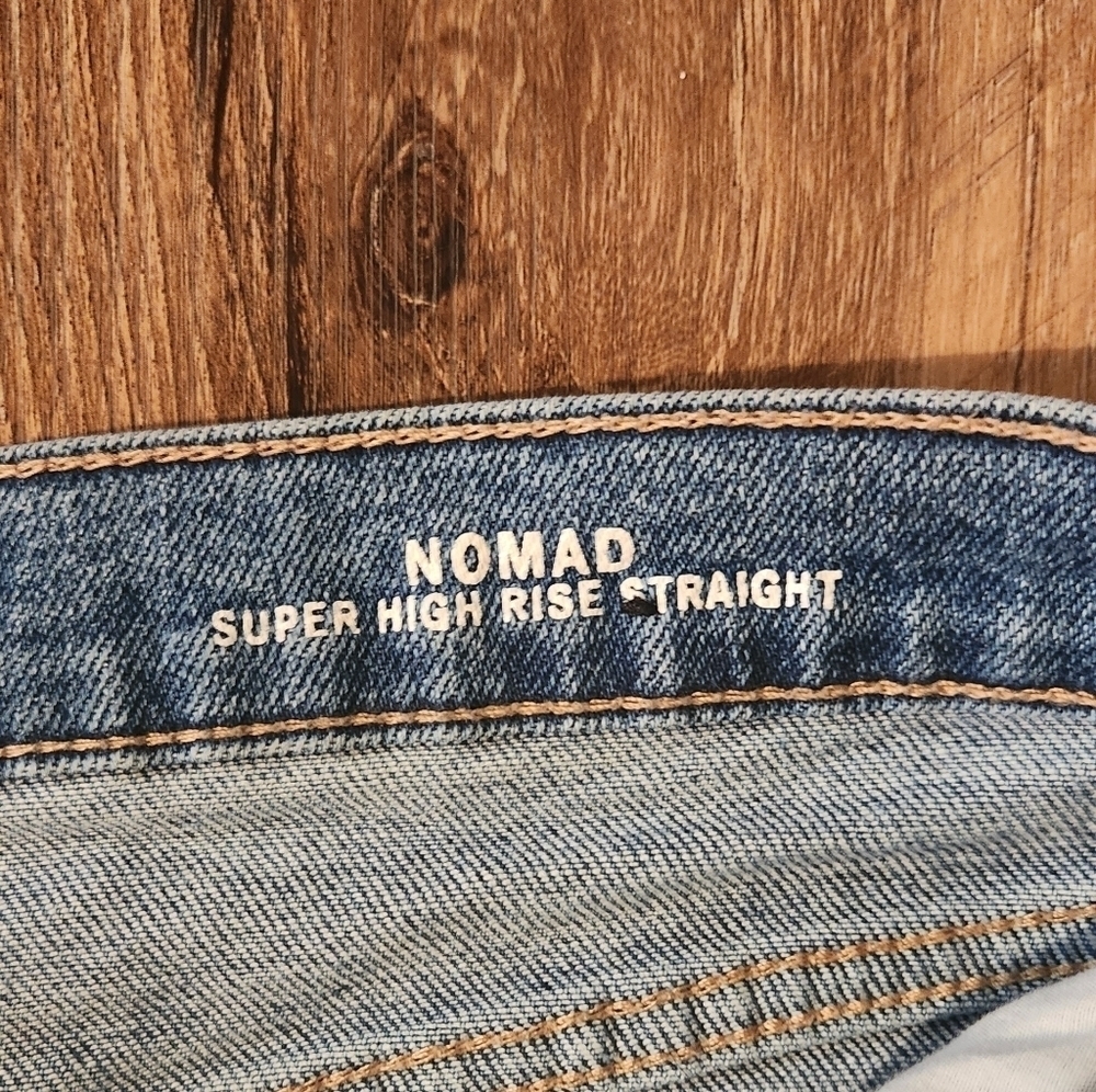 Nicole Miller New York Nomad Super High Rise Straight Denim Jeans Size 12 - Picture 12 of 15